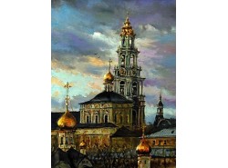 Картина " Троице Сергиев монастырь".