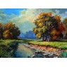  Картина "Конец лета.Деревенский пейзаж".