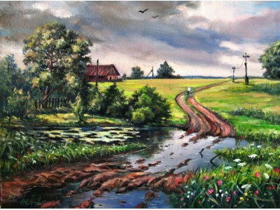  Картина "Сельская дорога".