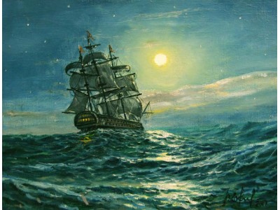 Картина "Морское полнолуние"