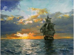 Картина "Морской закат"