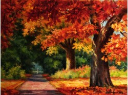 Картина "Осенняя аллея".