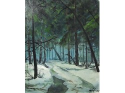   Картина "Оттепель в лесу".