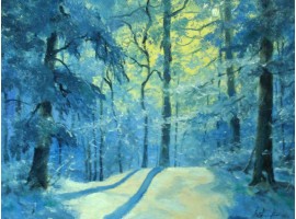 Картина "Утро в зимнем лесу".