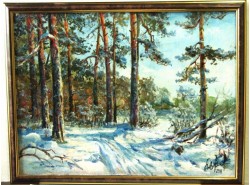  Картина "Зима в сосновом бору"