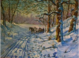 Картина "Зимняя дорога"